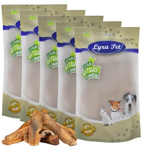 Lyra Pet® 5 kg Rinderkopfhaut | Naturbelassener Kausnack zahnreinigend | Proteinreiches Leckerli für Hunde | Langanhaltender Kauspaß | Fettarm & leicht verdauliches Hundefutter