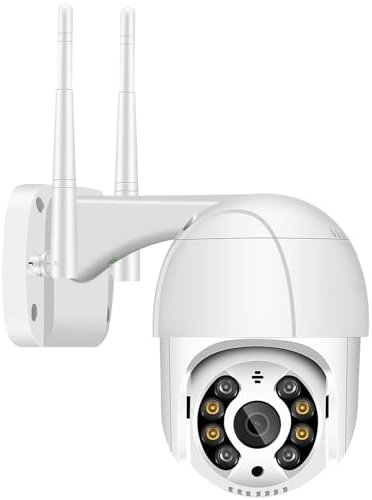 1080P Cameras de Vigilancia WiFi, Camara WiFi Exterior Motorizada Impermeable IP66 con Audio de Dos Vías, Visión Nocturna en Color de 30M Detección de Movimiento Monitorización Inteligente