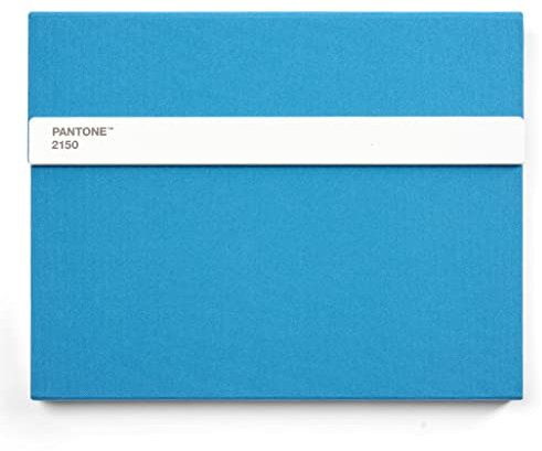 Pantone Notizbuch liniert, mit Stift und Lineal, 160 Seiten, Außenbemaßung LxBxT 240 x 190 x 20 mm, Blue 2150