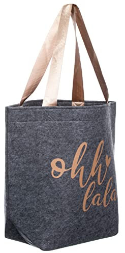 Brandsseller Filztasche | Große Einkaufstasche aus Filz | Moderne Shoppingbag | Freizeittasche mit Schriftzug | ca. 49 x 38 x 18,5 cm
