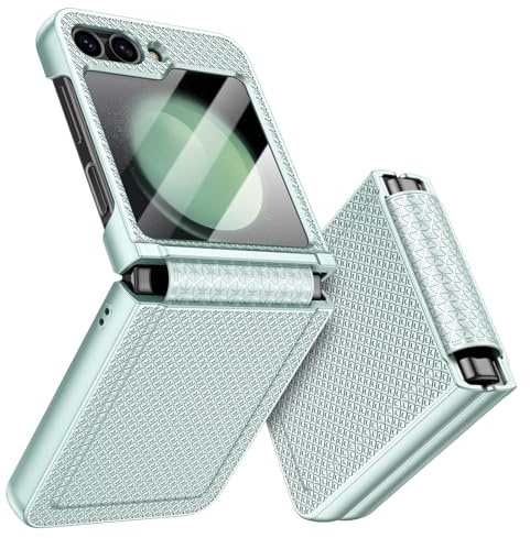Dooshine Funda para Samsung Z Flip 5, Protección de Pantalla Trasera y Protección de Bisagras, Textura de Moda Delgada, Carcasa para Samsung Galaxy Z Flip 5 5G 2023 (Menta)