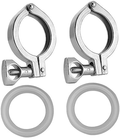 jojofuny Armaturenklemme Hochleistungsklemme Aus Edelstahl 304 Mit Einzelstift-silikondichtung in Lebensmittelqualität