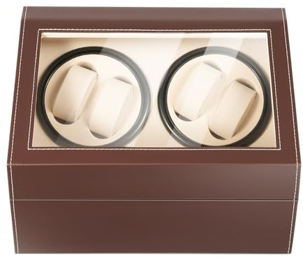 MINRS Carica orologi automatico scatola 4 + 6 orologi orologio Winder Box cacciavite orologi automatici per memorizzare diverse marche di orologi meccanici, gioielli e altri oggetti di valore,