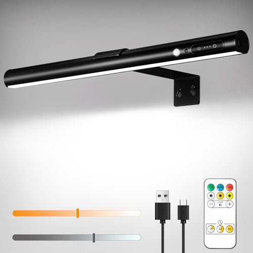 ENCOFT Luci Per Quadri Senza Fili 5000mAh 40cm Lampada da Parete Senza Fili con Rilevatore di Movimento Lampada Specchio Bagno Dimmerabile con 3 Temperature di Colore con Timer