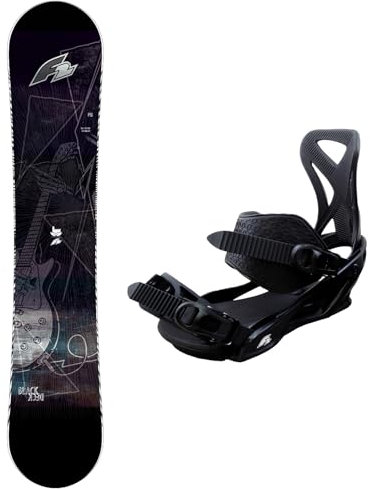 F2 Set Herren Snowboard Blackdeck extra Wide 159w cm mit Bindung Sonic Pro L