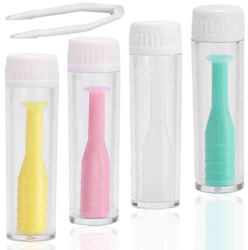 4 Pezzi Applicatore per Lenti a Contatto, Portalenti per Lenti a Contatto, Ventosa per Lenti a Contatto con Pinzette e Flaconicon Ventilazione