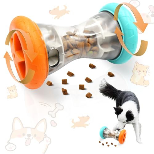 Shinybox Interaktives Hundespielzeug – Intelligentes Langsam Feeder Roll-Spielzeug, Leckerli-Spender für Mentale Stimulation & Gesunde Essgewohnheiten, Ideal für Kleine & Mittelgroße Hunde