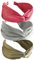 Breites Haarband, französische Schleife, Knoten, Haarreifen, Stoff, rutschfest, elastisch, gedreht, Haarschmuck, Haarschmuck für Damen, 3 Stück (AddPink)