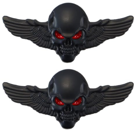 Gutol 2 pegatinas con emblema de calavera, insignia 3D, accesorios de personalización para coches.