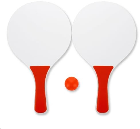 A2Z Wooden Beach Tennis Set Paddle Bat and Ball Set Outdoor Indoor Sports