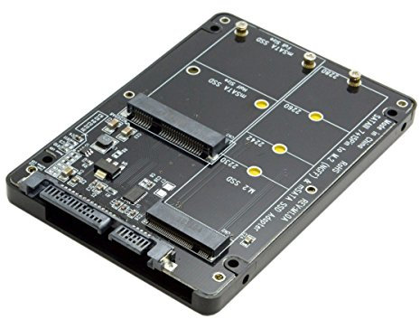 Cablecc 2 in 1 Combo M.2 NGFF B-key & mSATA SSD to SATA 3.0 Adapter Converter Case Enclosure