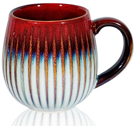 Kaffeetasse Groß,Cappuccino Tassen Steingut,Tasse 500ml,Große Tasse,Tasse Steingut,Teetasse mit Henkel,Kaffeetasse aus Keramik,Kaffeetasse aus Porzellan,Künstlerdesign Tasse