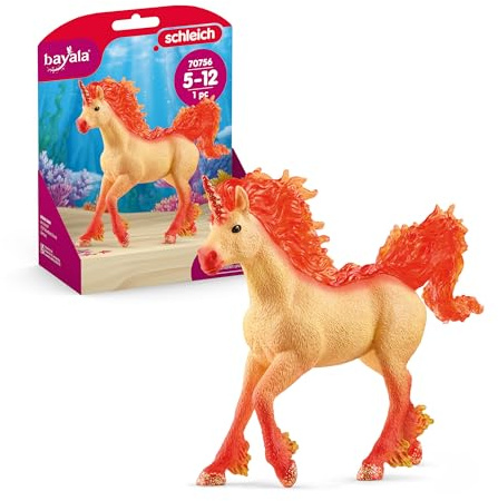 SCHLEICH BAYALA | Elementa Feuereinhorn Hengst 70756 | detailgetreue, Fantastische Figuren | tolles Geschenk für Mädchen und Jungen | schöne Sammelfiguren | Spielfigur ab 5 Jahren | 15 x 4 x 11 cm
