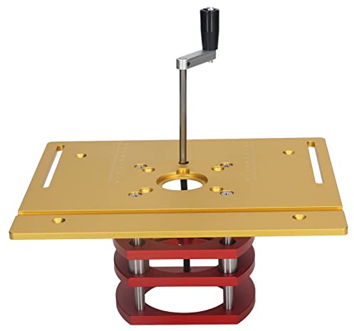 Kit di Sollevamento Fresatrice Sollevamento Manuale Kit di Sollevamento Fresatrice Piastra di Base Inserto Circolare per Frese e Sistemi di Sollevamento (Oro)