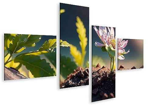 islandburner Imagen sobre lienzo Plántulas Cultivo Tierra Fondo Sol Luz del sol Plántulas Creciente Tierra Imágenes Murales