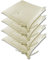 DETEX® Sitzkissen Stuhl 4er Set Wasserabweisend 45x40cm Befestigungsriemen Waschbar Reißfest Stuhlkissen Sitzauflage Sitzpolster Gartenstuhl Creme