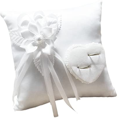 PRETYZOOM 1 Pc almohadas de cama cojín de anillo de boda cojín porta alianzas almohada porta anillos de boda cuadrado sostenedor del anillo almohadilla de anillo
