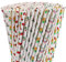 CutitiUU 200 Stück Hawaiianische Papierstrohhalme, Biologisch abbaubare Einweg-Strohhalme, 4 Mix 200Stk, für Kinder, Party, Saft, Milchshake, wiederverwendbare Strohhalme