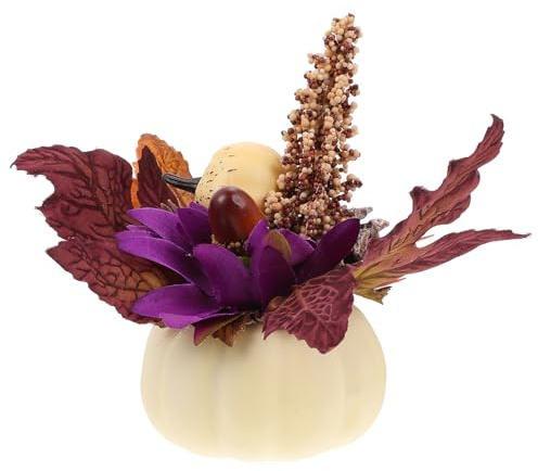 ZUNOXAZ Zucca Ornamentale da Tavolo per Halloween Decorazione Autunnale Brillante Accessorio Fotografico Creativo per Festa e Decorazione Casa