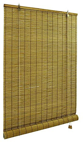 Victoria M. Store en Bambou Opaque à tirage latéral, Protection Solaire et visuelle, pour fenêtres et Portes 150 x 220 cm Marron