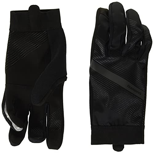 SHIMANO Clothing Herren Windkontrolle Handschuh, Schwarz, Größe XL
