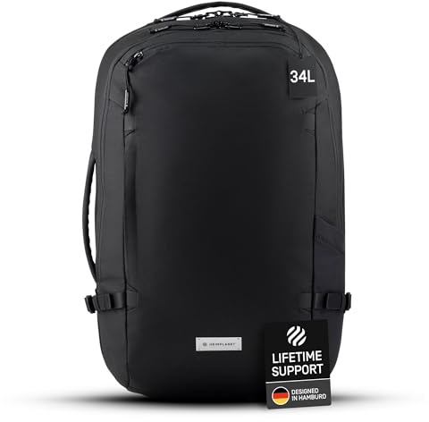 HEIMPLANET ORIGINALE | Transit Line Travel Pack | Supporta l'1% for the Planet (34L, Nero)