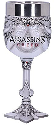 Nemesis Now Creed weißer Spielkelch, aus Kunstharz mit Edelstahl, B5297S0, mehrfarbig