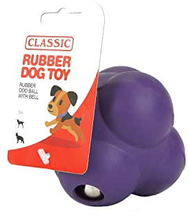 CLASSIC Odd Balle avec grelot en Caoutchouc pour Chien Violet 95 mm