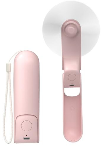 Koonie Ventilateur à Main USB Rechargeable Portable Silencieux - Mini de Bureau Puissant 2 Vitesses & Longue Durée 8H - Personnel pour Bureau et Voyage