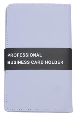 PATIKIL Porte-Cartes de Visite en Cuir, Organisateur de Livre de Cartes de Visite Professionnel, Porte-Livre de Cartes de Visite Capacité de 240 Cartes pour Différentes Cartes, Violet