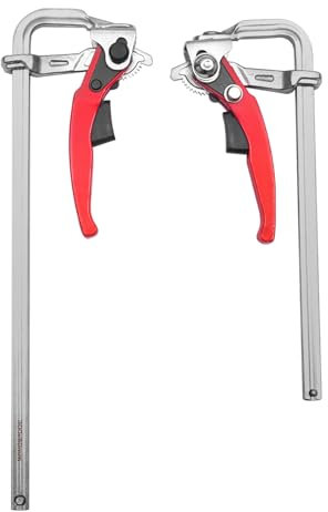 Levkitch 300mm and 200mm Professional Woodworking Clamps Ratchet Bar Clamp Set Quick Release and One-Handed Clamp Ideal for Woodworking and DIY Projects