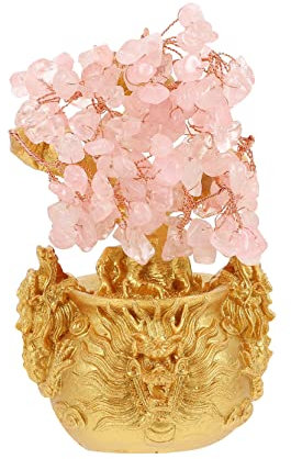 Amosfun Harz Kristall Geld Baum Schmuck Feng Shui Ornament für Home Party