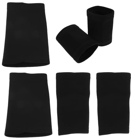 WESIEVYA 6 Pezzi Protezioni per Ginocchia Gomiti e Polsi in Morbido Elasticizzato Kit Sportivo Multisport per Calcio Pallavolo e Basket vestibilità Sicura per Ragazzi Attivi