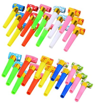 CATZUM 30 Pezzi Partytröten Bambini, Tröte Compleanno Bambini, Tröte Carnevale, Krachmacher per Feste, Tröte Giocattolo per Bambini, per Feste di Compleanno, Party Bambini, Banchetti, Laurea