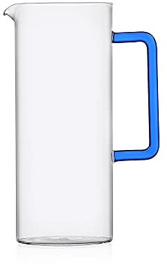 Ichendorf Milano Clear Krug mit blauem Griff Kollektion Tube Farbe