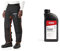 Oregon Chaps with Protective Chainsaw Apron, Adjustable Chainsaw Chaps, One Size Fits All, PPE Clothing Safety Trousers, Black, Type A Chainsaw Chain and Guide Bar Oil, 1 Litre Bottle (90844)
