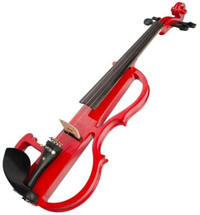 Set Di Violino Elettrico Violino Silenzioso A Corpo Cavo In Legno Massello Selezionato Con Cavo Audio Per Arco In Legno Brasiliano Custodia Per Violino
