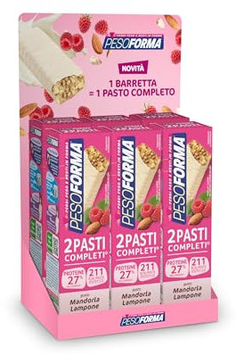 Pesoforma - Pesoforma Barrette 2 Pasti Completi Gusto Mandorla Lampone 2 Pezzi - 988830218