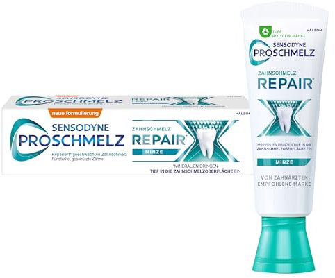 Sensodyne ProSchmelz Repair Zahnpasta, tägliche Zahnpasta mit Fluorid, 1x75ml, repariert nachweislich durch Säuren geschwächten Zahnschmelz