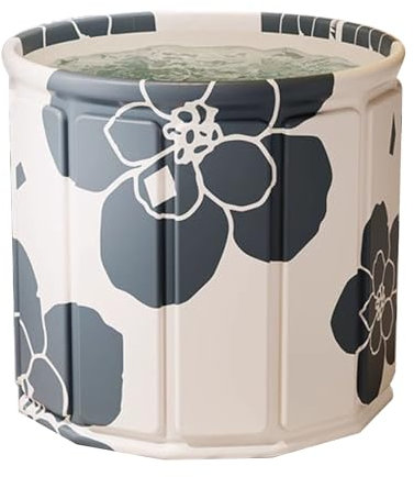 Vasca da bagno pieghevole portatile per adulti Vasca da bagno di ghiaccio autoportante per doccia Vasca da bagno separata per la famiglia Vasca da bagno per interni ed esterni Hot & Ice Bath 80 cm