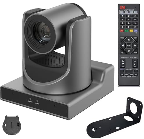 SMTAV AI Auto Tracking PTZ Camera - 20X Optical + 16X Digital Zoom, High-Speed PTZ, 3G-SDI + HDMi+USB3.0 Output, Local Record Support,PoE Support(G03684)