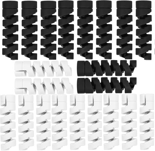 20pcs Charger Cable Saver Protectors Sleeve - Flexible Spiral Cable Protector Sleeve, Suitable for Phones and Laptops 2 Colors