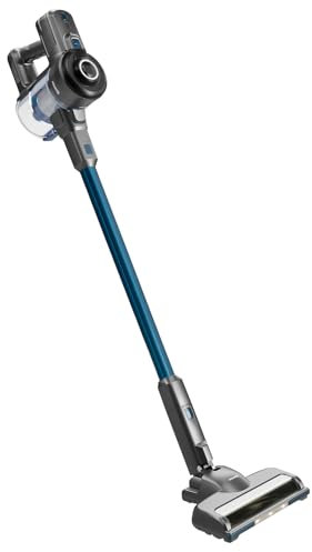 H.Koenig Aspirateur Balai sans Fil 2-en-1 UP610, Léger, Puissant 155W, Brosse LED, 22.2V, Autonomie jusqu'à 50 Min, Nettoyage Sols, Tapis, Voiture, Poils d'animaux, Bleu