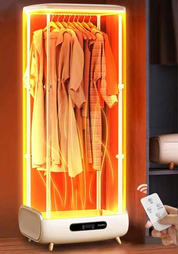 AWYYA Macchina Che Stira e Piega i Vestiti, Stiratrice Automatica Pieghevole, Potenza 800 W, Circolazione dell'Aria Calda a 360°/Timer Intelligente da 240 Minuti