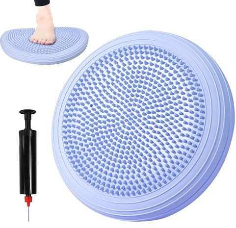 YOOSI Balancekissen mit Pumpe, 34 cm Durchmesser, Balance Kissen, Orthopädischer Gleichgewichtskissen, geeignet für Fitness und Pilates