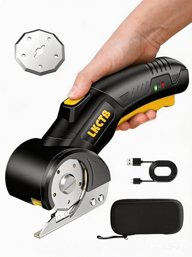 Electric Scissors, Cardboard Cutter, With LED Light, High-Efficiency Brushless Motor, 3500mAh Battery, Tungsten Steel Blade, Suitable for Cloth