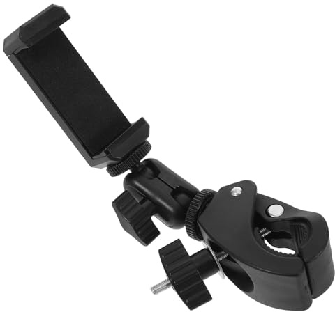 SWETRACE Clip para Clarinete de Plástico Negro Ajuste Multiángulo y Sujeción Firme para Teléfono Móvil, Adecuado para Músicos en Casa Aire Libre
