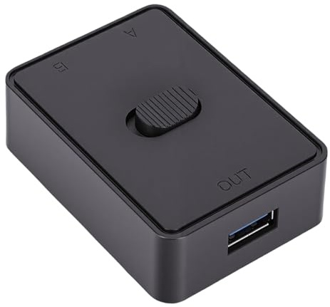 PUSOKEI Skrivare USB Switcher 2 In 1 Out | USB 3.0-väljare för 2 Datorer Som Delar Tangentbordsskanner Webbkamera
