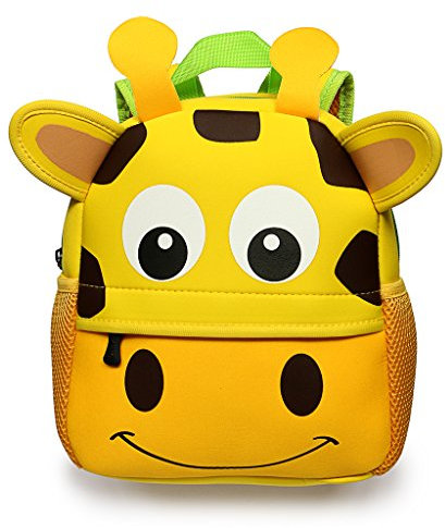 IGNPION Nursery Kids Backpacks Toddle Children School Bag Zoo Lunch Bag 3D Cute Animal Cartoon Preschool Rucksack (Giraffe(Small))