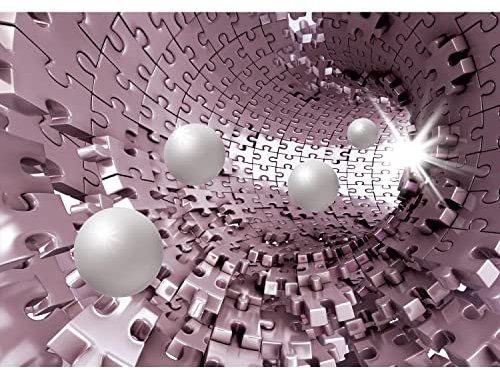 Runa Art Papel tapiz fotográfico 396 x 280 cm Resumen 3D | Lana Decoración De Pared Sala Cuarto | Fabricación alemana | Violeta 9151012b